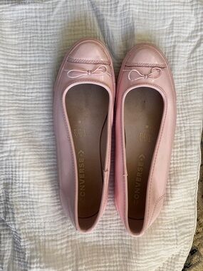 Converse Pink Bow Slip-On Ballet Flats